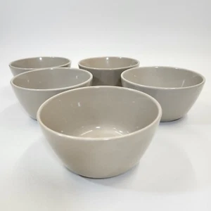 Set of 5 Project 62 Stoneware Cereal Bowls Target Ceramic Tan Sand Khaki Beige - Picture 1 of 11