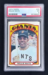 1972 Topps #49 Willie Mays (S.F. Giants) PSA 5 EX CENTERED! NEW SLAB! - Picture 1 of 2