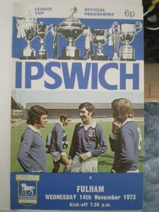 IPSWICH TOWN v FULHAM, 14th SEPT 1973, FLC, NO WRITING/STAPLES, VGC. - Picture 1 of 2