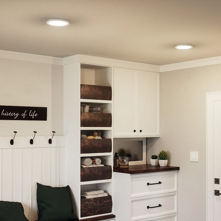 Quoizel 7.5" Outskirt Flush Mount, Fesco/White - OST1708W - Image 1 of 1