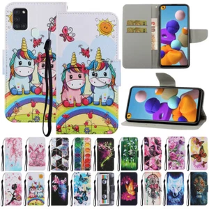 For Samsung A12 A13 A23 A32 A53 A72 A21S Pattern Case Leather Wallet Flip Cover - Picture 1 of 37
