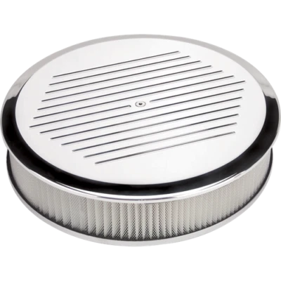 Billet Specialties 15820 - 14" Round Ball Milled Air Cleaner - Polished - Image 1 of 4