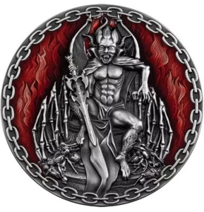 Silbermünze Mephistopheles Teufel und Dämonen 2022 2 oz 2000 Francs Kamerun - Bild 1 von 3