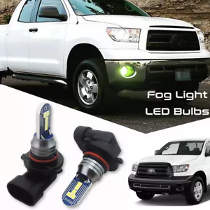 2x Extremely Bright Lemon Green Fog Lights LED Bulbs for Toyota Tundra 2007-2013 - Picture 1 of 9