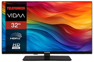 Telefunken 32 Zoll Fernseher VIDAA Smart TV HD-ready HDR LED TV mit Triple-Tuner - Bild 1 von 7
