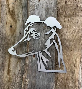 GALGO PERRO ACERO METAL ARTE PARED RAZA CRIADOR PEDIGRÍ DECORACIÓN DEL HOGAR REGALO - Imagen 1 de 2