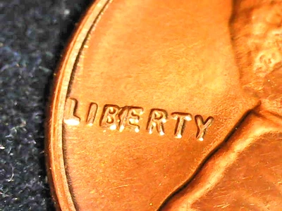 Década de 1955 "BIE' error WHEAT PENNY 1c AU ROJO Foto 1 de 4