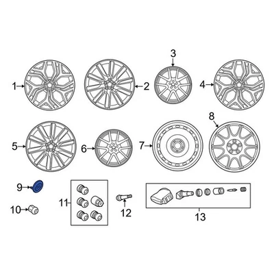 For Land Rover Range Rover Sport 2006-2023 Land Rover LR094546 Wheel Cap Foto 1 de 4