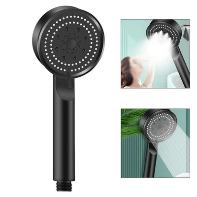 5 Modi Einstellbar Hochdruck Duschkopf Brause Handgerät Wassersparend Schwarz - Bild 1 von 4