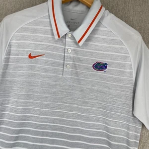 University of Florida Gators Nike Dri Fit Polo Hombres L Golf Rayas Atlético - Imagen 1 de 11