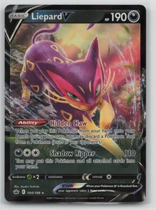 Pokemon Card Liepard V Ultra Rare SWSH06: Chilling Reign 104/198 NM - Picture 1 of 2