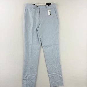 BANANA REPUBLIC sartoriale chino italiano misto lino elasticizzato 30X32 blu nuovo - Foto 1 di 10