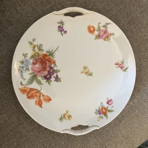 KPM Porcelain Plate - Hand painted with Gold Trm and Handles - Picture 1 of 4