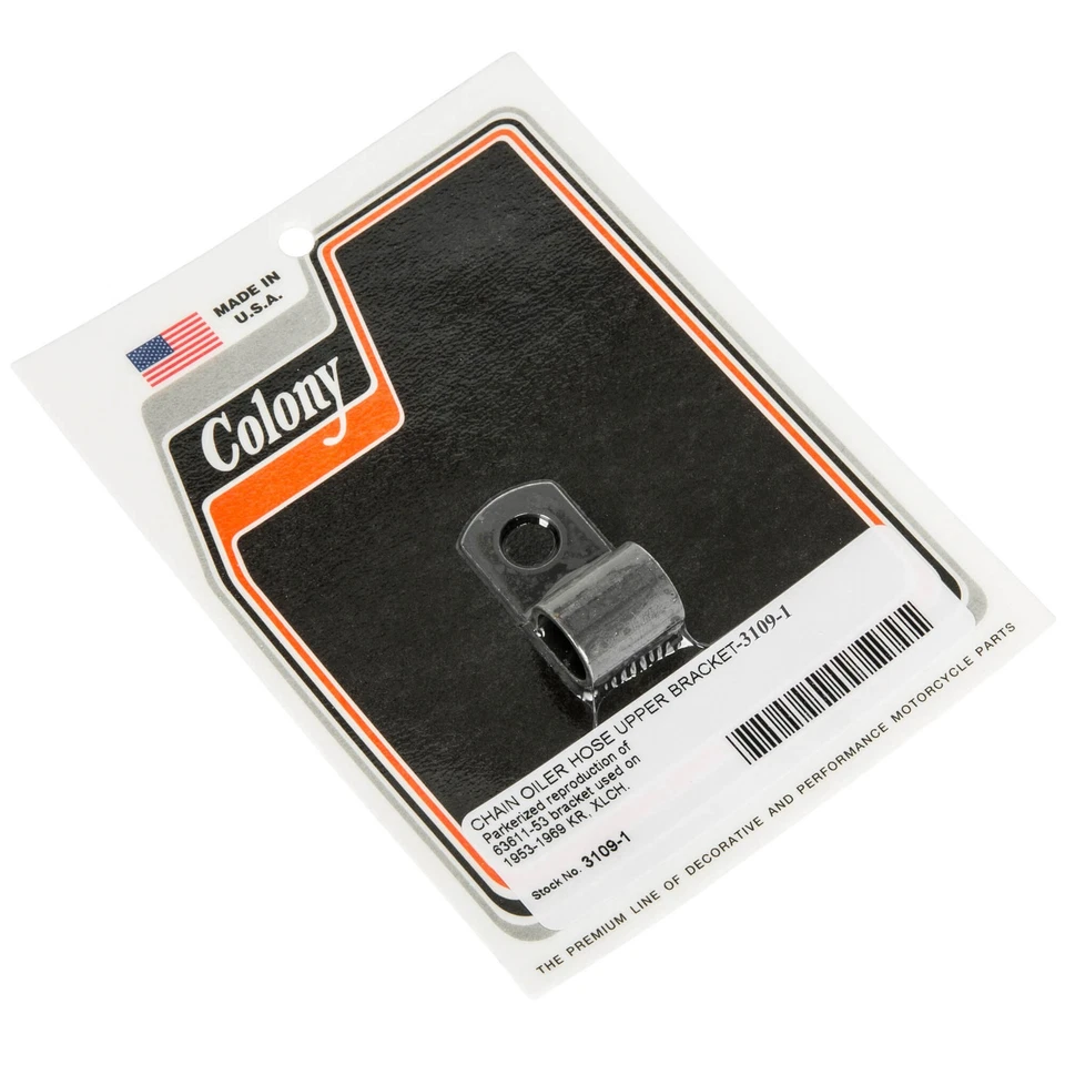 Soporte superior de manguera de engrasador de cadena #3109-1 63611-53 Harley KR XLCH 1953-69 Colony Ma #3109-1 Foto 1 de 1