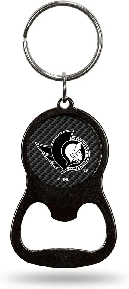 Ottawa Senators Metal Keychain Bottle Opener, Carbon Fiber Design - Image 1 of 1