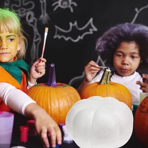 Calabazas artificiales realista falso molde de calabaza para hágalo usted mismo artesanía Halloween otoño - Imagen 1 de 10