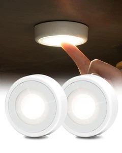 LED Puck Lights, Rechargeable Battery Touch Light, 2.5in Mini Tap Lights, Wir... - Picture 1 of 7