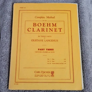 Complete Method for the Boehm Clarinet Part Three Sheet Music Clarinet - Picture 1 of 4