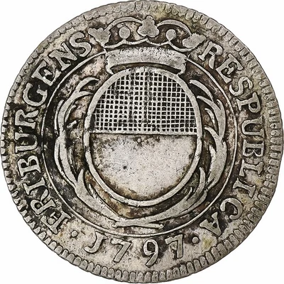 [#1307573] SWISS CANTONS, FREIBURG, 7 Kreuzer, 1797, Billon, EF - Image 1 of 2