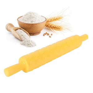 (Chrysanthemum)Fondant Cake Embossing Rolling Pin Baking Dough Roller XG - Picture 1 of 12