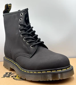 BOTINES DR MARTENS NEGROS 1460 DM CUERO CON CORDONES AGARRE DE INVIERNO TALLA UK 7 EU 4 - Imagen 1 de 7