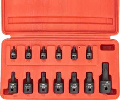 Juego de brocas Torx de impacto NEIKO 10281B, unidad de 1/4", 3/8" y 1/2", 13 piezas  Foto 1 de 4