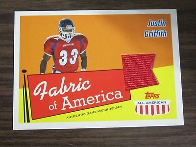 2003 Topps All American Justin Griffith Jersey Card B8 Mississippi State - Image 1 of 2