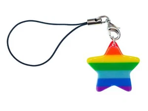 Arc-en-Ciel Étoile Pendentif pour Téléphone Portable Miniblings Pride Bonheur - Photo 1 sur 5