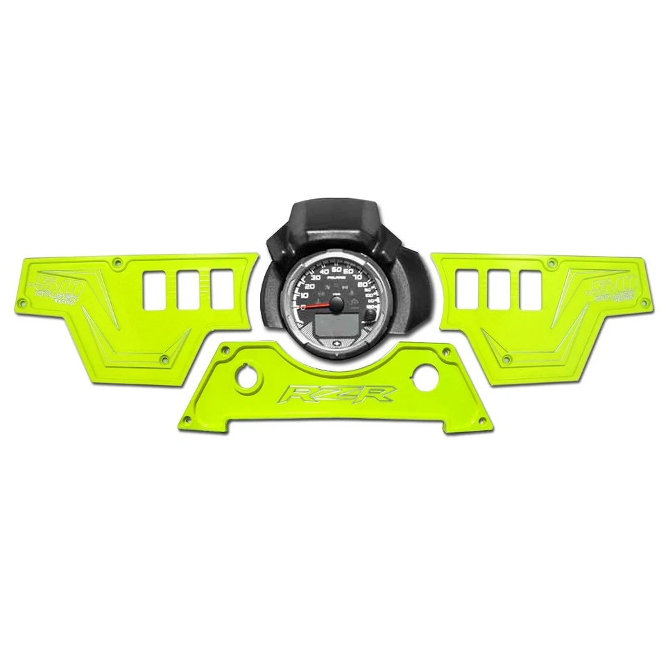 CNC Lime Squeeze 3 Piece Dash Panel Only Polaris RZR XP1000 S900 Powder Coated - Image 1 of 1
