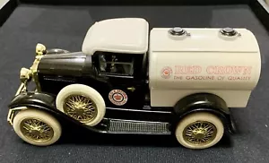 LIM. ED. LIBERTY CLASSICS FORD MODEL A RED CROWN GAS METAL TANKER BANK W/KEY - Picture 1 of 10