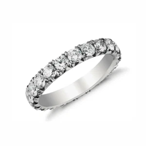 Round Shape 2.00 Carat 14k Gold DIA Certified Diamond Eternity Ring - Bild 1 von 1
