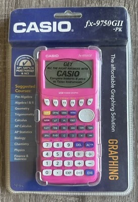CASIO FX-9750GII-PK Graphing Pink Calculator ~ BRAND NEW ~ SEALED - Image 1 of 2