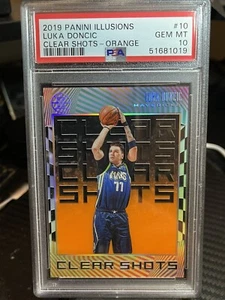 2019-20 Panini Illusions Luka Dončić Orange Clear Shots 10 PSA GM 10 - Picture 1 of 2