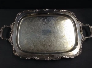 Vintage Serving Trays Towle Handle Footed E.P. 2834 - Picture 1 of 10