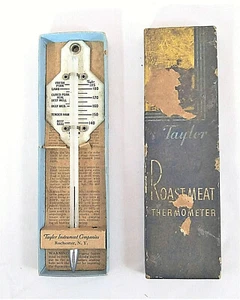Termómetro vintage para carne asada Taylor en caja original - Imagen 1 de 4