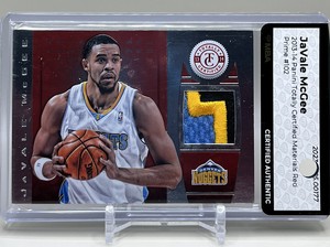 JaVale McGee 2013-14 PANINI TOTALLY CERTIFIED RED PRIME PATCH /15 RARE