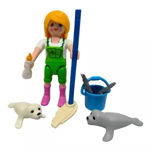 sympa Soigneuse avec bébés phoques 9418 Playmobil ( zoo , animaux ) 0484 - Imagen 1 de 1