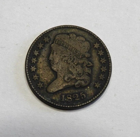 1825 Classic Head Half Cent 10 VG Cover