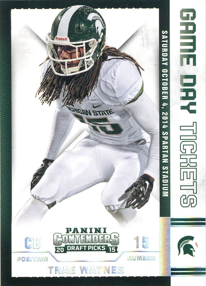 GAME-DAY TICKETS Trae Waynes RC BENGALS VIKINGS MSU Michigan St SPARTANS - Image 1 of 1