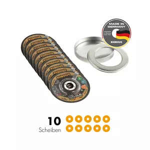 RHODIUS XTK6 10 Stück Ø 125 x 0,6mm Dünnste Trennscheibe der Welt in Metallbox - Bild 1 von 6