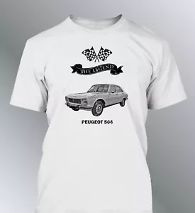tee shirt homme Peugeot 504 Coupé Pick-up Pickup The Legend vintage aspect usé - Imagen 1 de 7
