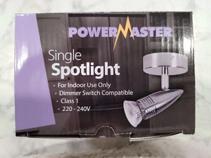 1X Powermaster Single Ceiling Spot Light - Chrome - NEW UK - Picture 1 of 3