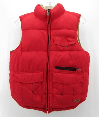 Gap Vest Boys XL Red Brown Reversible Puffer Quilted Jacket Coat Full Zip Ski * - Image 1 of 4