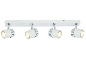 Decken Spot Leuchten weiß 4-fach LED Einbau Küche GU10 gerade Leiste Strahler - Bild 1 von 7
