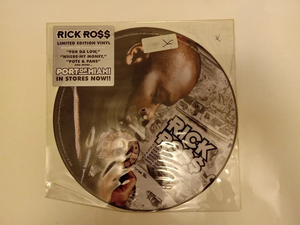 RICK ROSS - PORT OF MIAMI - LIMITED EDITION - PICTURE DISC - 12" VINYL EP Foto 1 de 3