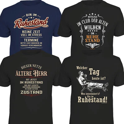 Renten T-Shirt Shirt zum Ruhestand Pension Geschenkidee Rentner Abschied Rente - Bild 1 von 4