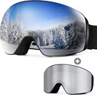 Ski Goggles Otg With 2 Interchangeable Lens, Cylindrical And Spherical Magnetic