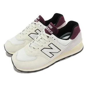 New Balance 574 NB Ivory Burgundy Red Men Casual Lifestyle Shoes U574YR2-D - Picture 1 of 8