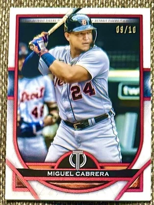 2021 Topps Tribute Miguel Cabrera SSP RED VARIANT /10.  Card #87 VERY Gradable - Image 1 of 4