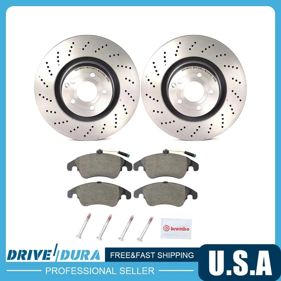 Керамические тормозные колодки передние дисковые тормозные диски Brembo для 2005 Mercedes-Benz C320 - Изображение 1 из 4